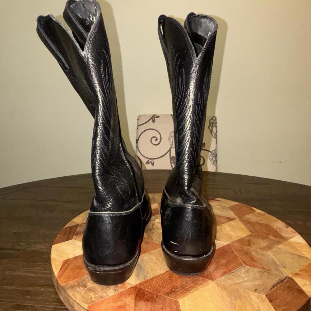 Evenin’ Star Men’s Western Black Leather Dusti Boots Size 13 Width D - Picture 5 of 13